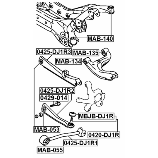 0425-DJ1R2 - Track Control Arm 