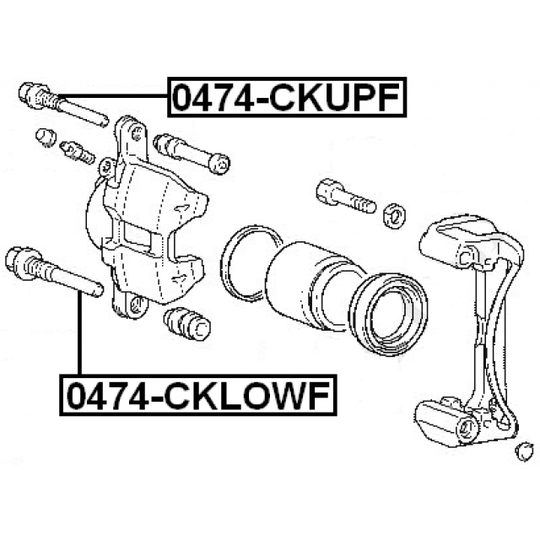 0474-CKLOWF - Guide Bolt, brake caliper 