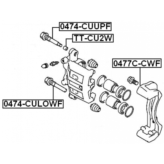 0474-CYLOWF - Guide Bolt, brake caliper 