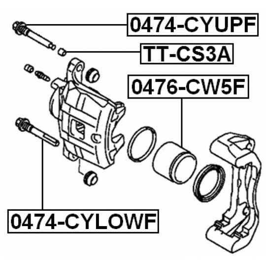 0474-CYUPF - Guide Bolt, brake caliper 