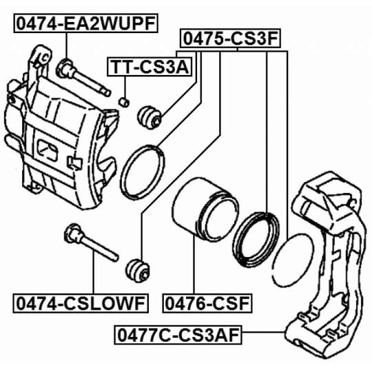 0474-EA2WUPF - Guide Bolt, brake caliper 