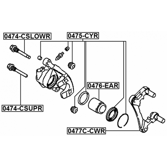 0475-CYR - Repair Kit, brake caliper 