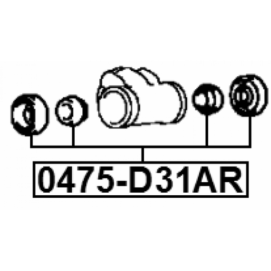 0475-D31AR - Reparationssats, bromsok 