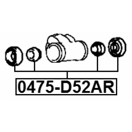 0475-D52AR - Reparationssats, bromsok 