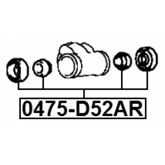 0475-D52AR - Remondikomplekt, Pidurisadul 