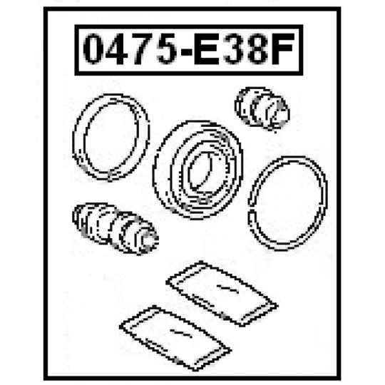 0475-E38F - Repair Kit, brake caliper 