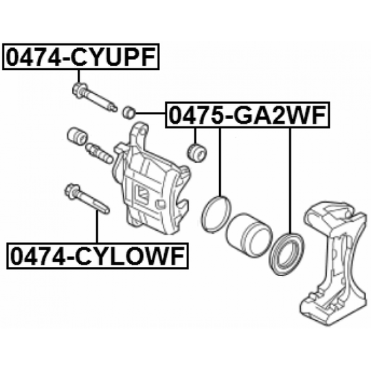 0475-GA2WF - Repair Kit, brake caliper 