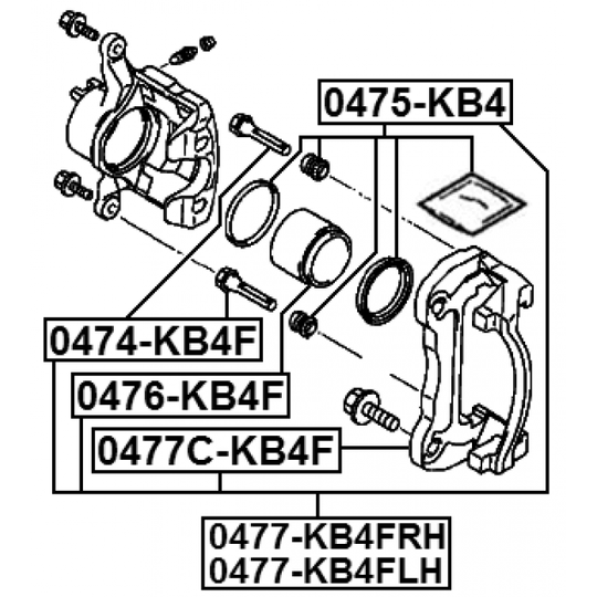 0475-KB4 - Repair Kit, brake caliper 