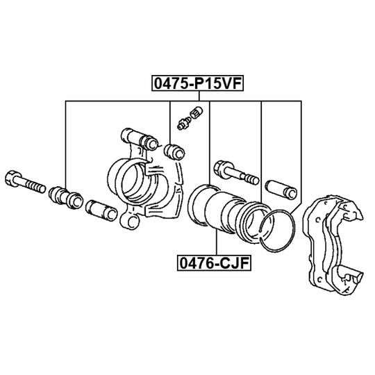 0475-P15VF - Repair Kit, brake caliper 