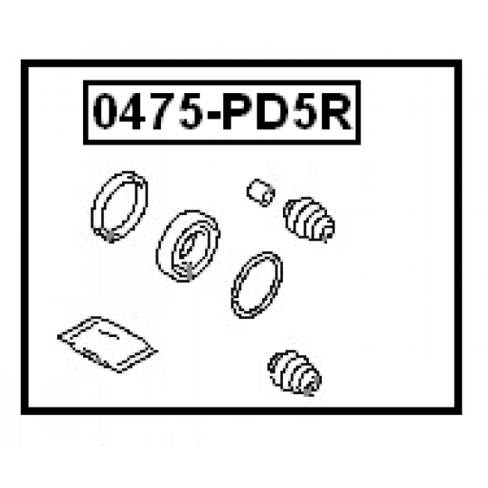 0475-PD5R - Remondikomplekt, Pidurisadul 