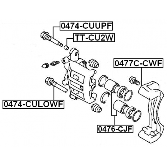0476-CJF - Piston, brake caliper 