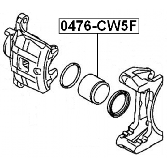 0476-CW5F - Piston, brake caliper 