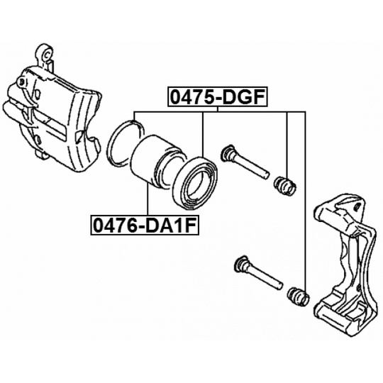 0476-DA1F - Piston, brake caliper 