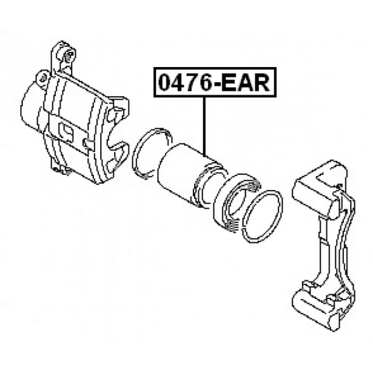 0476-EAR - Piston, brake caliper 