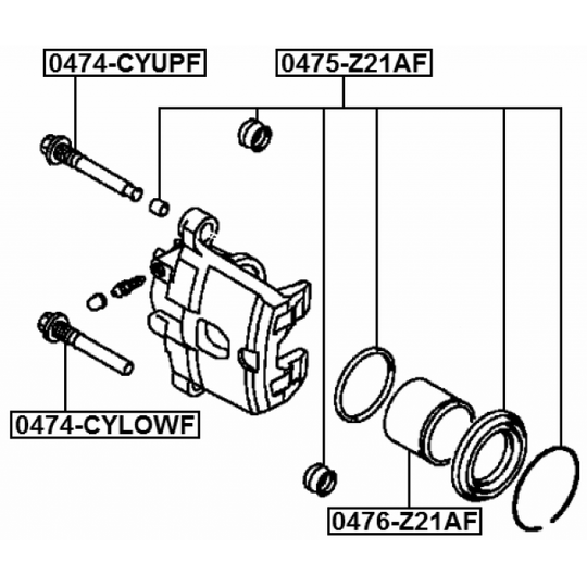 0476-Z21AF - Piston, brake caliper 