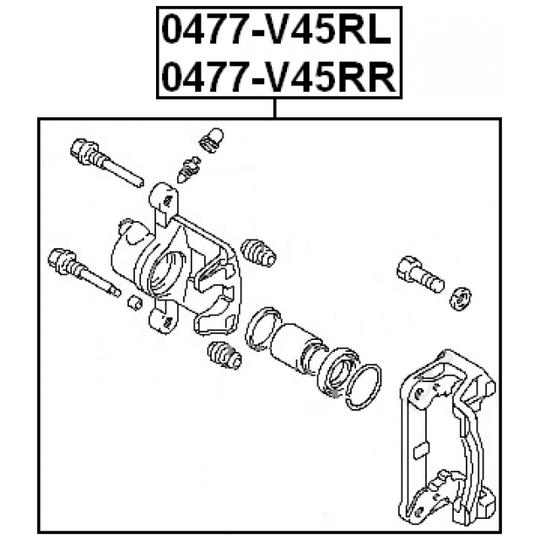 0477-V45RR - Brake Caliper 