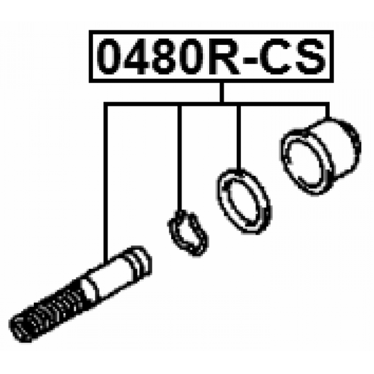 0480R-CS - Korjaussarja, kytkinpääsylinteri 