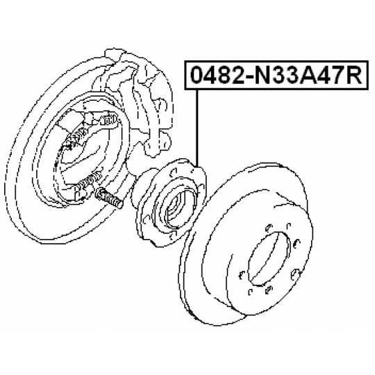 0482-N33A47R - Wheel Hub 