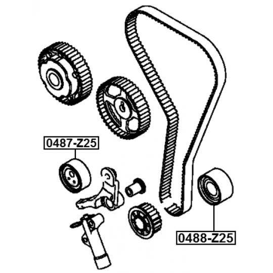0488-Z25 - Deflection/Guide Pulley, v-ribbed belt 
