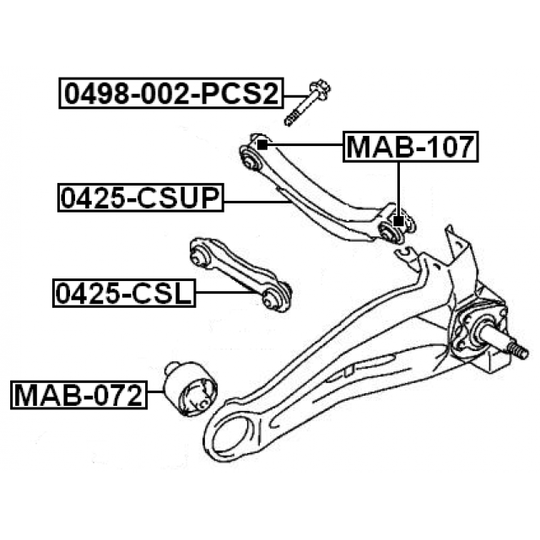 0498-002-PCS2 - Fastening Bolts, control arm 