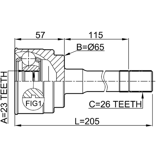 0510-035 - Joint Kit, drive shaft 