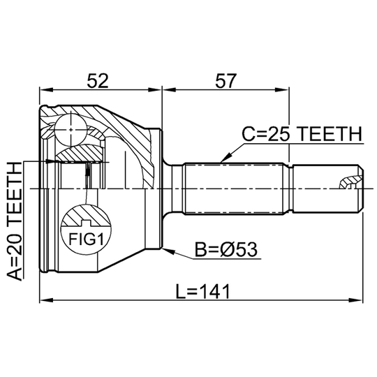 0510-DY3 - Joint Kit, drive shaft 