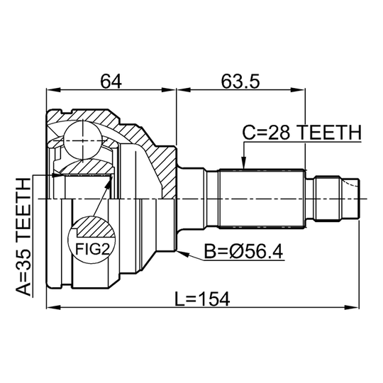 0510-MPVLW3 - Joint Kit, drive shaft 