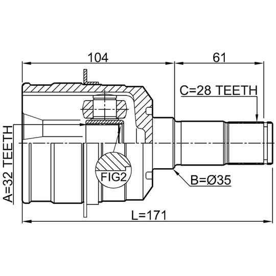 0511-CWATLH - Joint Kit, drive shaft 