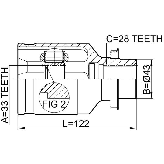 0511-M6MTRH - Ledsats, drivaxel 