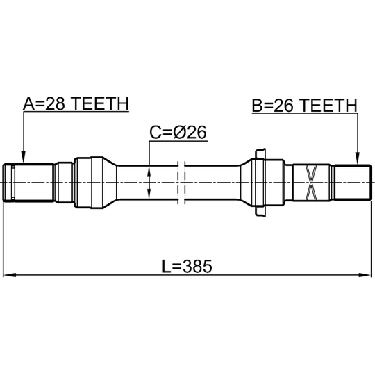 0512-626GFRH - Drive Shaft 