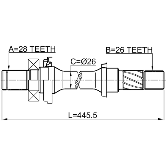 0512-DC5 - Drivaxel 