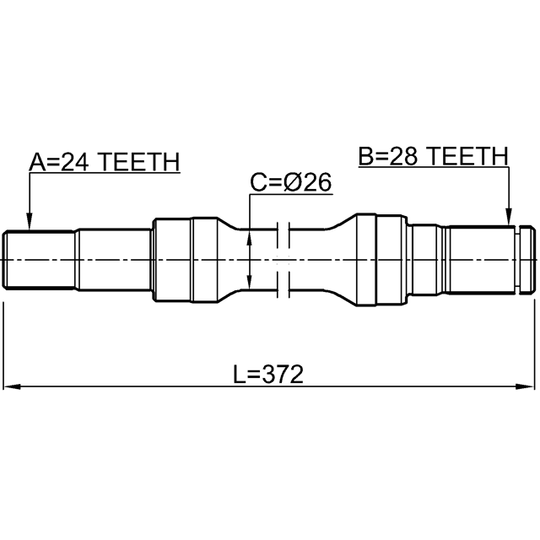 0512-M323RH - Drive Shaft 