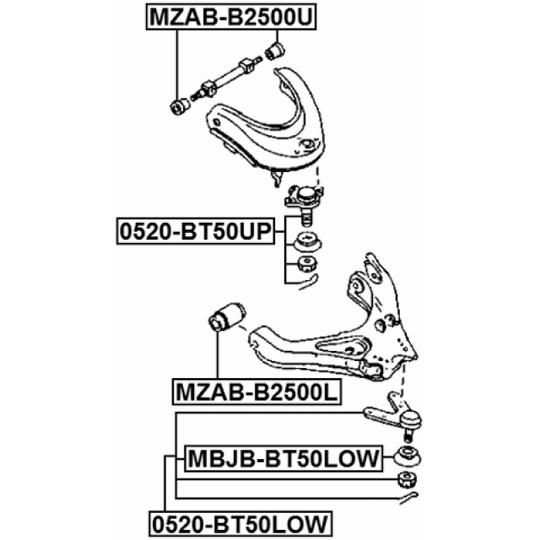 0520-BT50UP - Ball Joint 