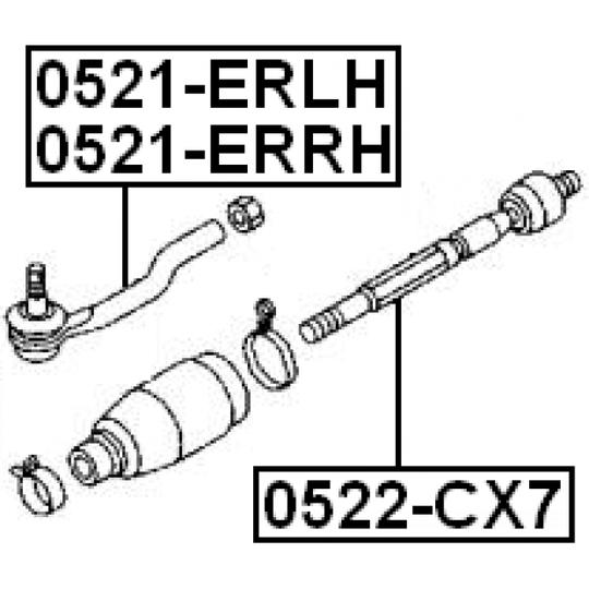 0522-CX7 - Tie Rod Axle Joint 