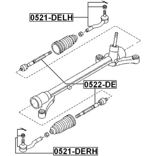 0522-DE - Tie Rod Axle Joint 