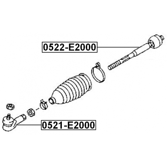 0522-E2000 - Tie Rod Axle Joint 