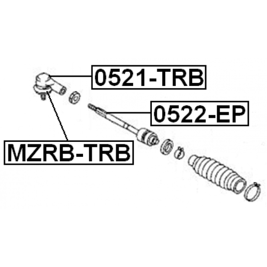 0522-EP - Tie Rod Axle Joint 