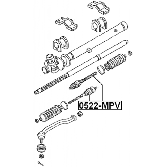 0522-MPV - Tie Rod Axle Joint 