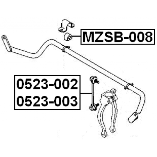 0523-003 - Rod/Strut, stabiliser 