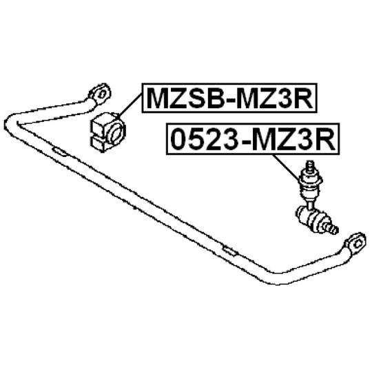 0523-MZ3R - Länk, krängningshämmare 