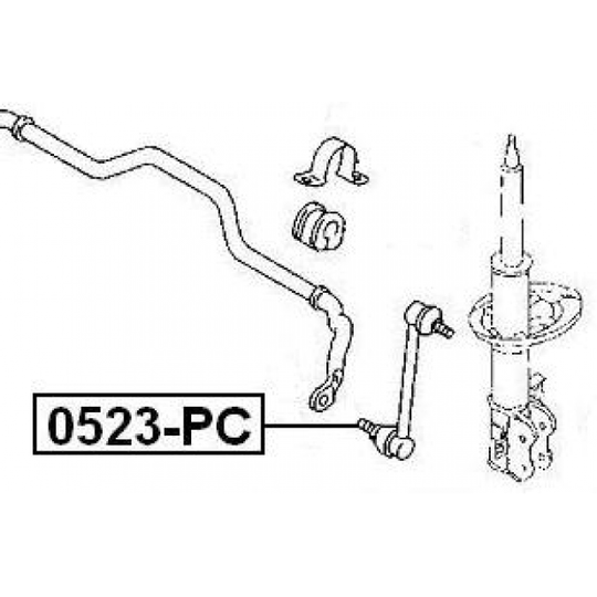 0523-PC - Länk, krängningshämmare 