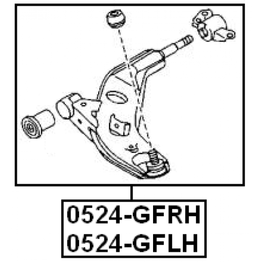0524-GFLH - Länkarm, hjulupphängning 