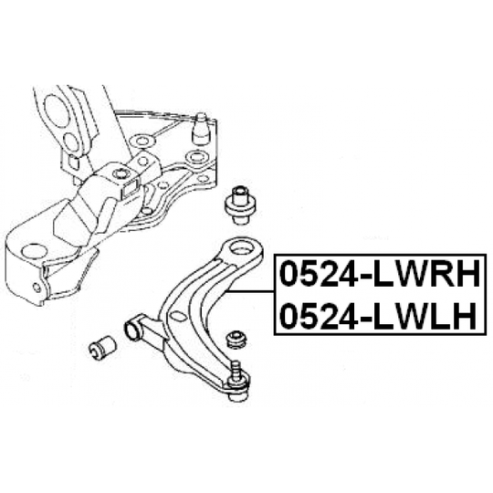 0524-LWLH - Track Control Arm 