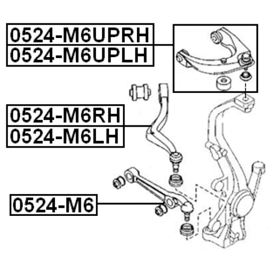 0524-M6 - Länkarm, hjulupphängning 