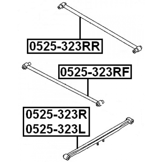 0525-323RR - Länkarm, hjulupphängning 