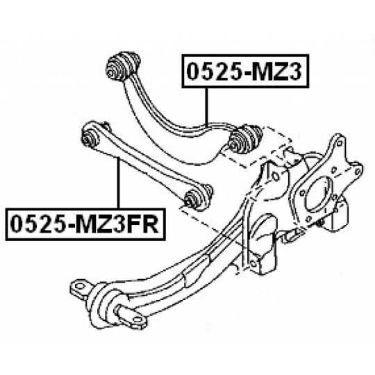 0525-MZ3FR - Track Control Arm 