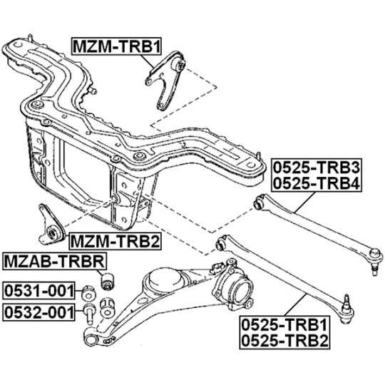 0525-TRB3 - Track Control Arm 