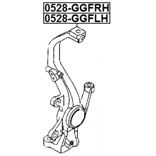 0528-GGFLH - Stub Axle, wheel suspension 