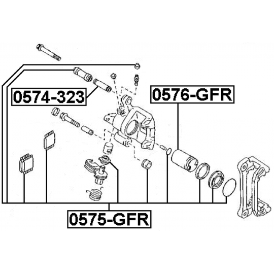 0574-323 - Guide Bolt, brake caliper 