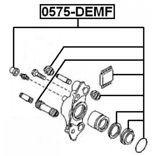 0575-DEMF - Remondikomplekt, Pidurisadul 